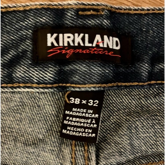 Kirkland Signature Men Denim Blue Jeans 38x32 Classic Straight Legs Regular Fit - Picture 5 of 5